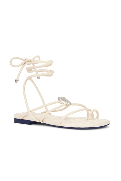 Shop Burberry Ivy Shield Sandal In Soap