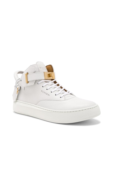 100MM Leather Mid Sneakers