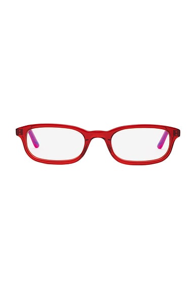 BRU Eyewear Flossie Eyeglasses in Ruby Window