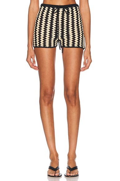By Malene Birger Dor Short in Crochet Black & White