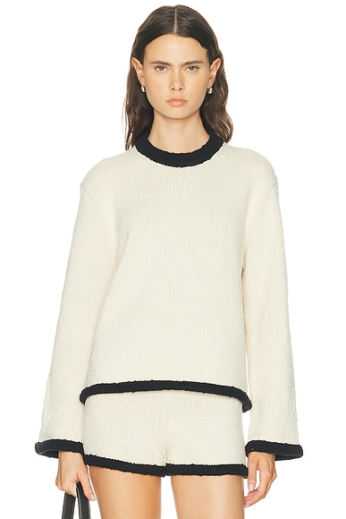 By Malene Birger Siena Sweater in Black & White Color Block