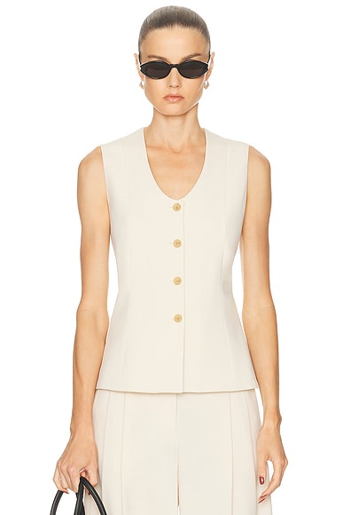 By Malene Birger Merlin Vest in Pearl