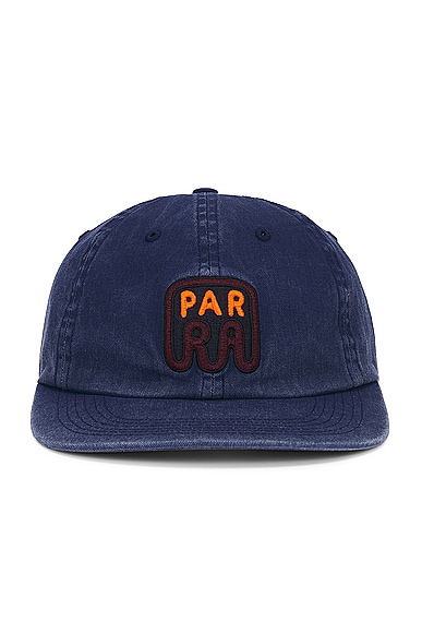 By Parra Fast Food Logo 6 Panel Hat in Navy Blue