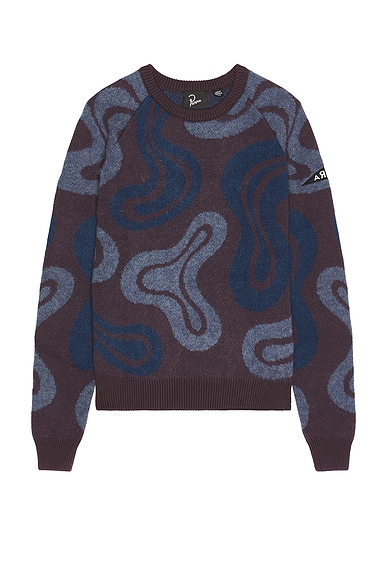 By Parra Stupid Lava Lamp Knitted Pullover in Dark Mahogany