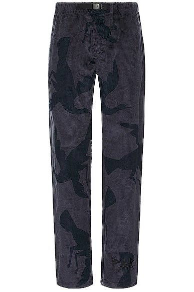 By Parra Clipped Wings Corduroy Pants in Greyish Blue