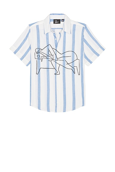 By Parra Sleep Now Short Sleeve Shirt in Blue