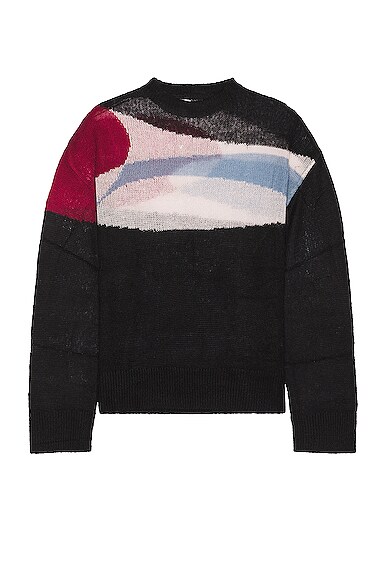 Ellipse Panelled Mohair Sweater