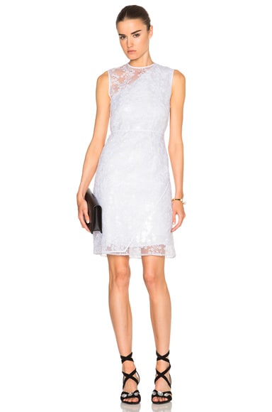Carven Asymmetrical Organza Dress in Blanc | FWRD