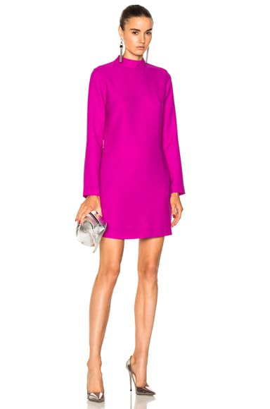 carven dress pink Carven Pink Twist Neckline Dress Carven
