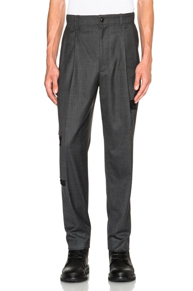 Beckwith Frayed Effect Tapered Trousers