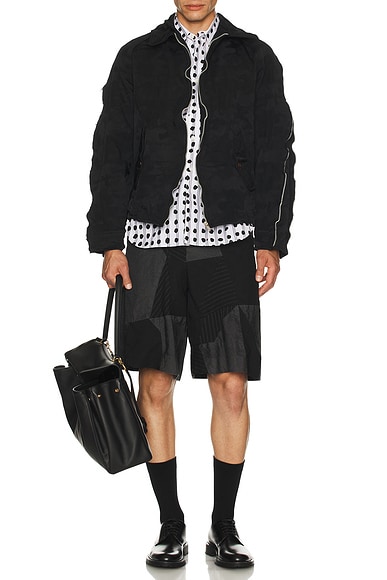 Gabardine Pachwork Garment Treated Shorts