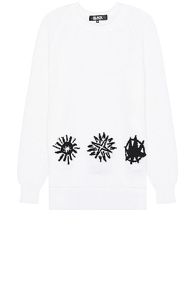 COMME des GARCONS BLACK x Filip Pagowski Sweater in White
