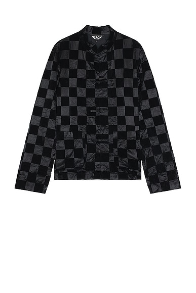 Checkered Flock Jacket