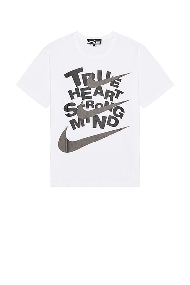 COMME des GARCONS BLACK x Nike Tee in White