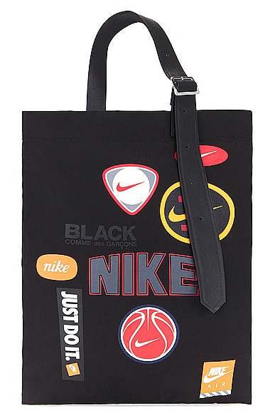 COMME des GARCONS BLACK x Nike Tote in Black