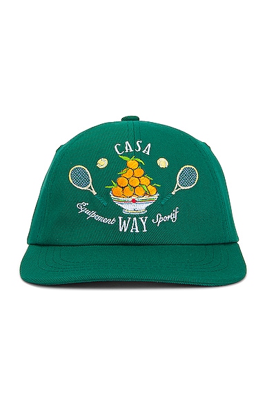 Casablanca Casa Way Embroidered Cap in Evergreen