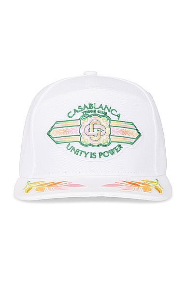 Embroidered Cap in White