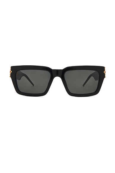 Gold Plated Monogram Plaque Sunglasses