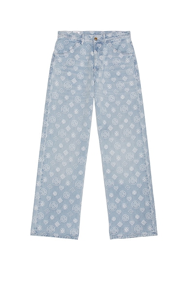 Relaxed Fit Monogram Jeans