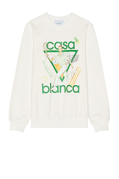 Shop Casablanca Le Jeu Printed Sweatshirt In Off-white