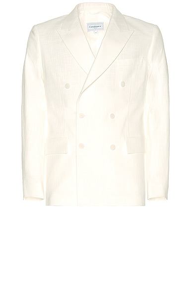 Casablanca Double Breasted Blazer in White