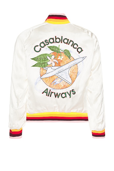 Shop Casablanca Souvenir Jacket In Orbite Au Tour De L'orange