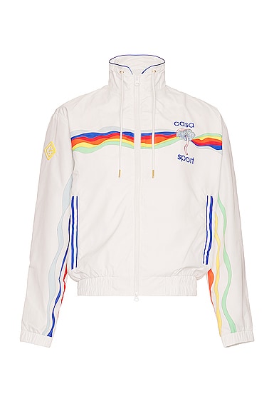 Casablanca Mind Vibrations Wave Shell Suit Track Jacket in Ivory