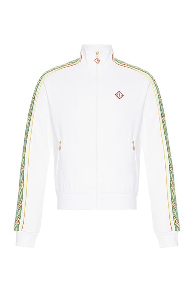 Casablanca Futuro Laurel Track Top Jacket in White