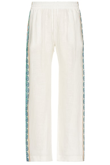 Casablanca Drawstring Trouser in Greco Wave