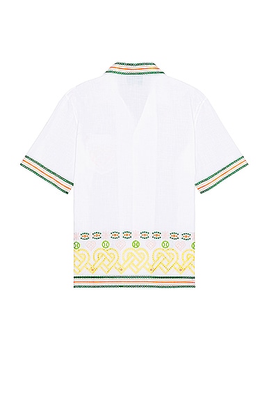Shop Casablanca Broderi Anglaise Gradient Hearts Cotton Shirt In White