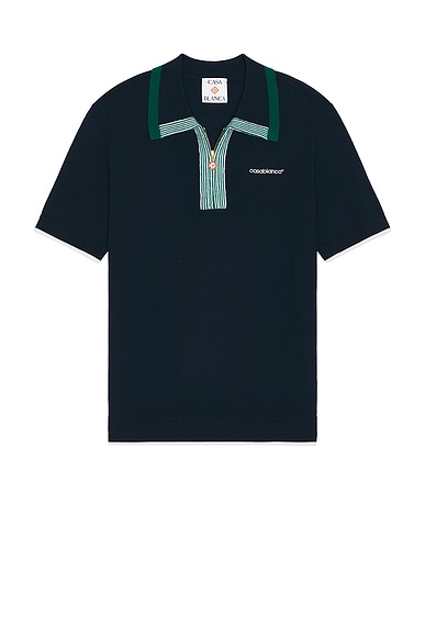 Casablanca Tennis Polo in Navy