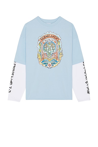 Casablanca Double Layer Printed Tee in Casa Way Skate
