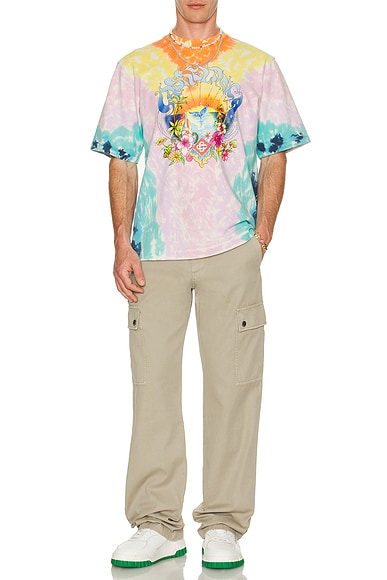 Surf Trip Printed Oversized Tie Dye Tee