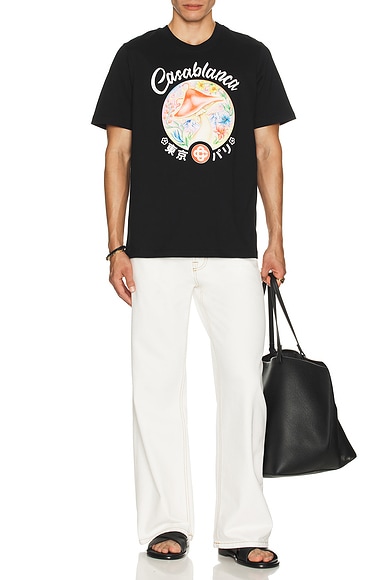 Mushroom Emblem Printed T-Shirt