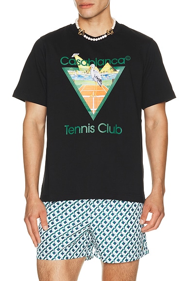 Casablanca Classic T-Shirt in Tennis Club Triangle