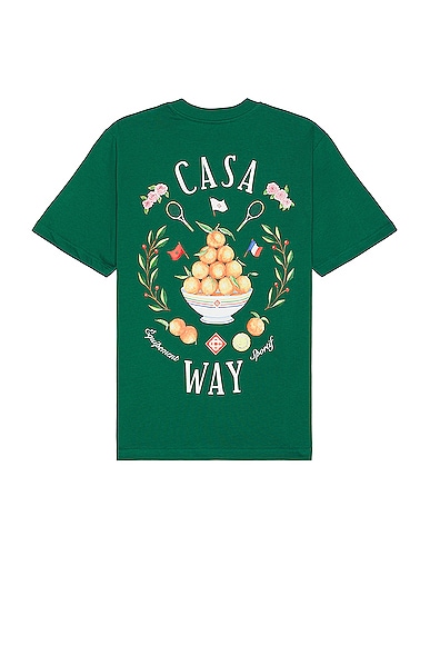 Casablanca Casa Way Printed T-shirt in Evergreen