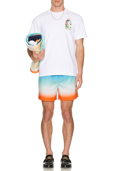 Printed Jacquard Swim Shorts