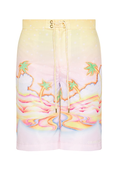 Casablanca Printed Swim Boarder Shorts in Psychedelic Nirvana