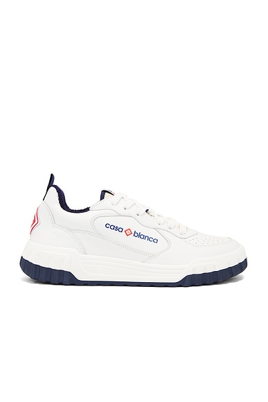 Casablanca Court Sneaker in Navy & White