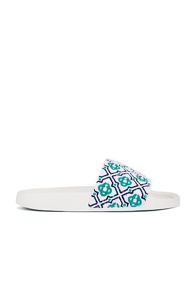 Embroidered Terry Slider