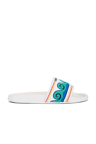 Embroidered Terry Slider