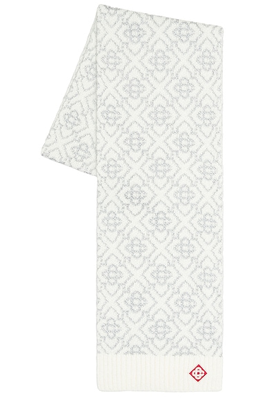 Casablanca Mohair Scarf in White