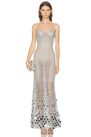 Crochet Mirror Long Dress