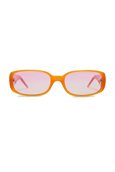 Casablanca Oval Stripe Sunglasses in Orange & Pink