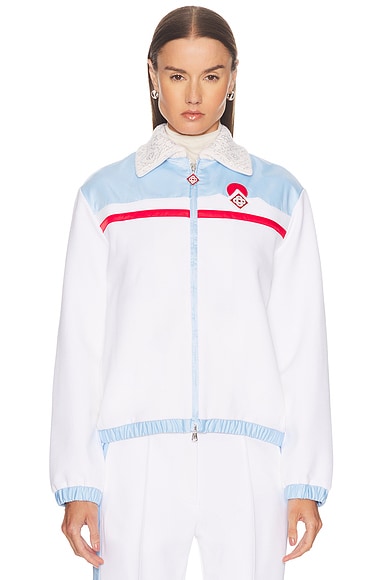 Casablanca Zip Up Jacket in White