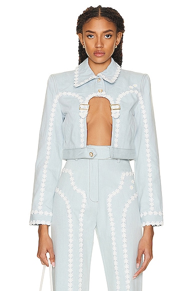 Cut Out Denim Jacket