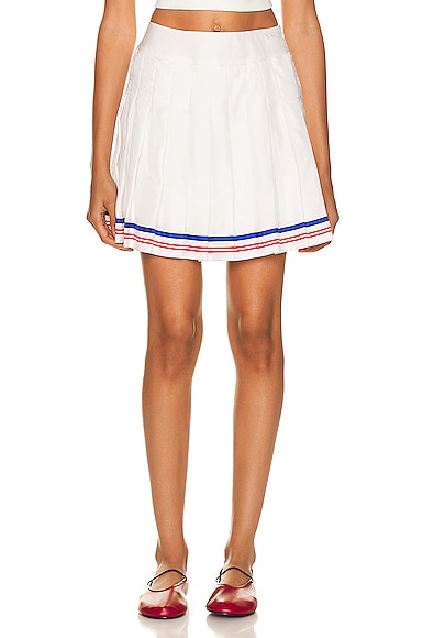 Casablanca Printed Tennis Skirt in White