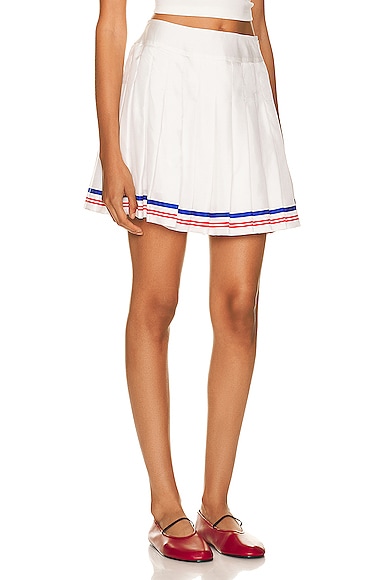 Shop Casablanca Printed Tennis Skirt In Par Avion