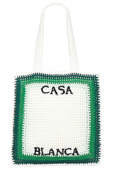 Casablanca Cotton Crochet Bag in Green