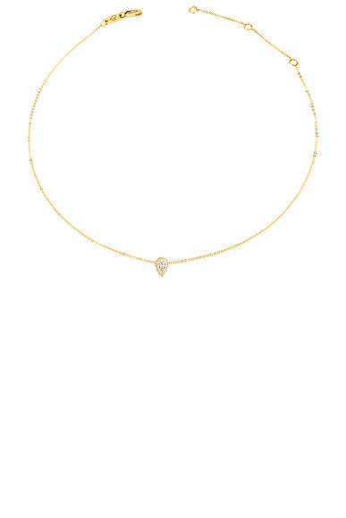 Carbon & Hyde Diamond Drop Chain Choker in Gold